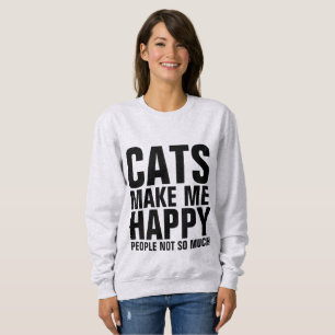 Moletom GATOS ME FAZEM FELIZ, PESSOAS NÃO TANTO T-shirts