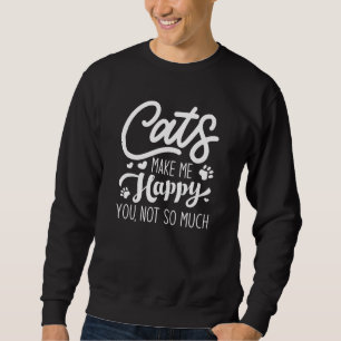 Moletom Gatos Me Fazem Feliz Você Não