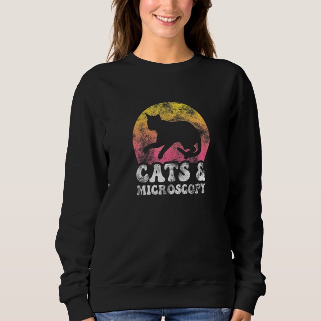 Moletom Gatos Microscopia Vintage Retro Hobby (Frente)