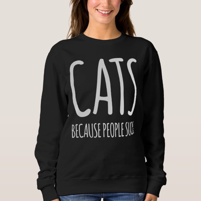 Moletom Gatos Porque Pessoas Chupam (Frente)