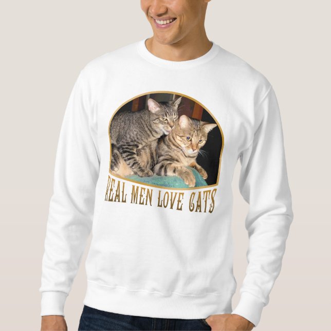 Moletom Gatos reais do amor dos homens (Frente)