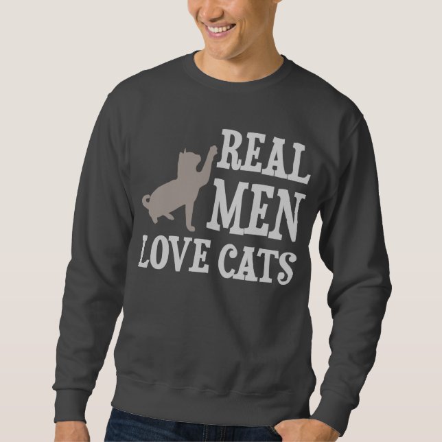 Moletom Gatos reais do amor dos homens (Frente)