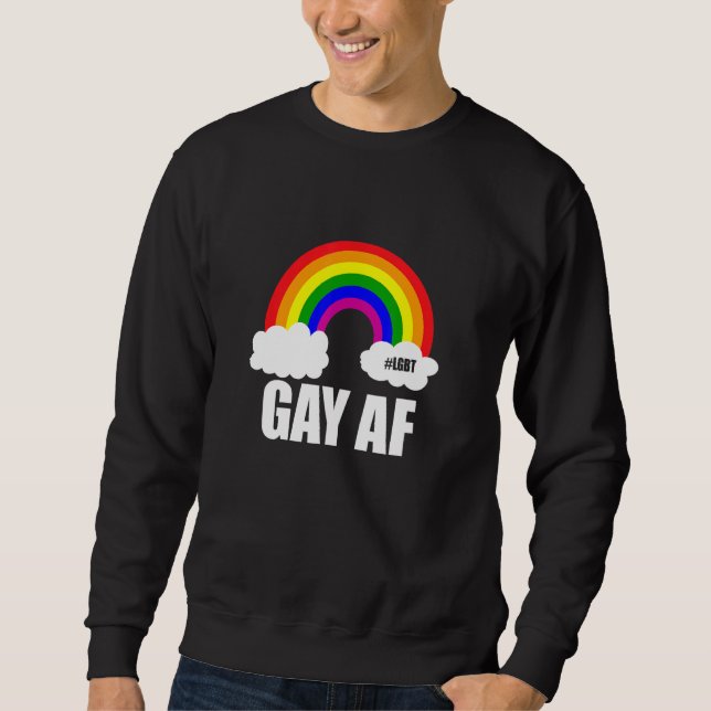 Moletom Gay AF Awesome LGBT Gay Pride Queer Rainbow (Frente)