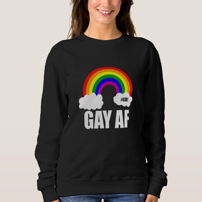 Moletom Gay AF Awesome LGBT Gay Pride Queer Rainbow (Frente)