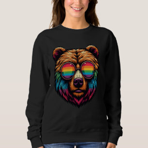 Moletom Gay Bear LGBTQ Arco-Íris Óculos-solares Pai Sinali