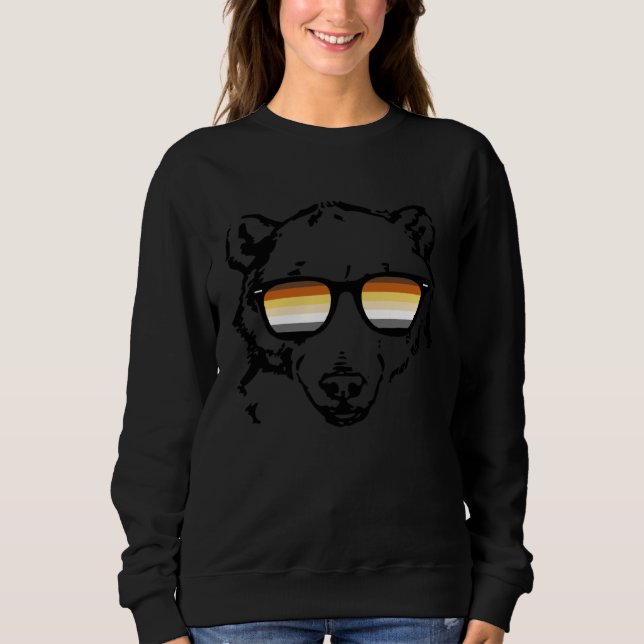 Moletom Gay Bear  with Bear Pride Flag Sunglasses Gay Dadd (Frente)