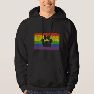 Moletom Gay Furry Pride Fandom Paw Rainbow LGBT Flag Gift