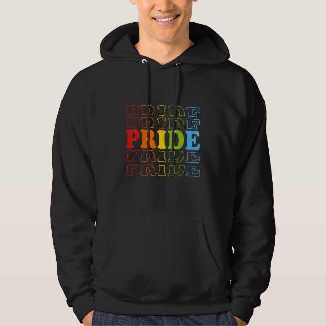 Moletom Gay Lesbian Pride Rainbow Flag LGBT Happy Pride Mo (Frente)