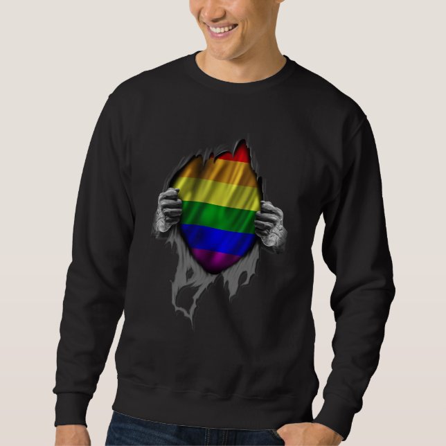 Moletom Gay Pride Clothing LGBT Rainbow Flag LGBT Pride (Frente)