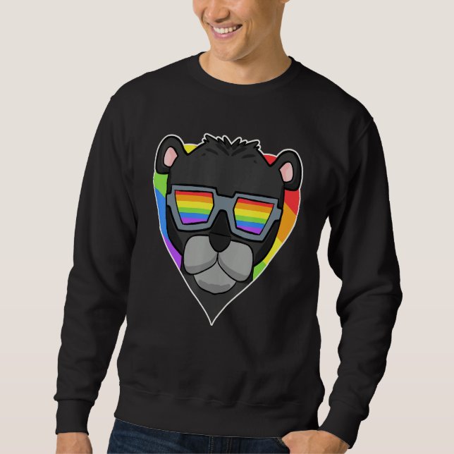 Moletom Gay Pride LGBT Rainbow - Black panther - LGBT Hear (Frente)