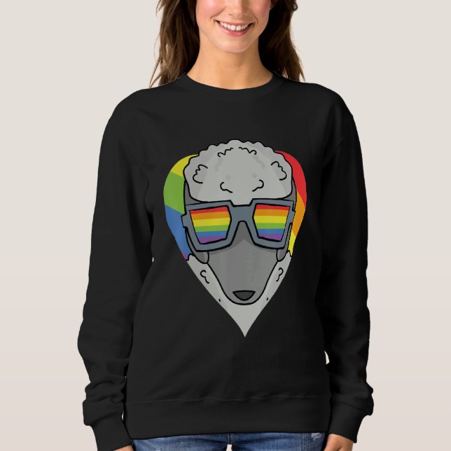 Moletom Gay Pride LGBT Rainbow - Dog Breed Poodle - LGBT H (Frente)