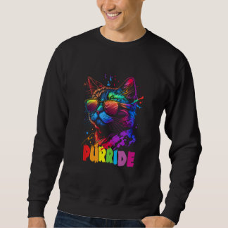 Moletom Gay Pride Purride  Cat LGBT Pride Month Equality