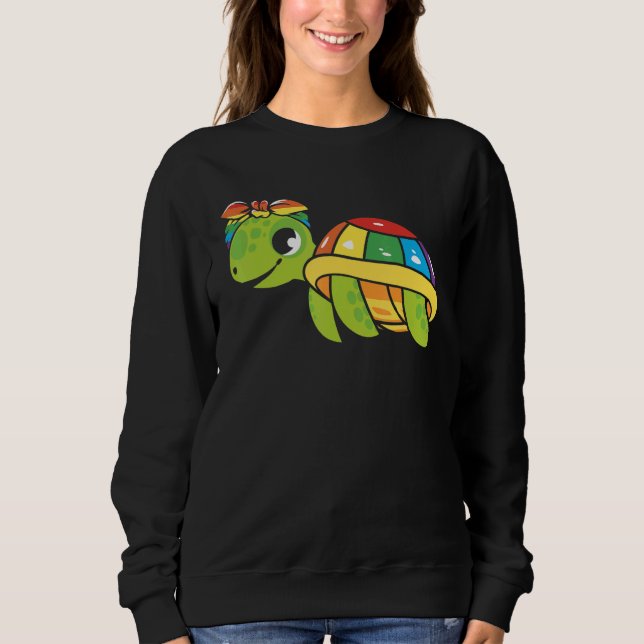 Moletom Gay Pride Turtle LGBT Q Cute Animal Rainbow Pride  (Frente)