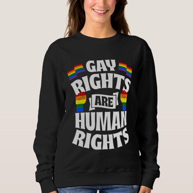 Moletom Gay Rights Are Human Rights Cute LGBTQ Gay Rights  (Frente)