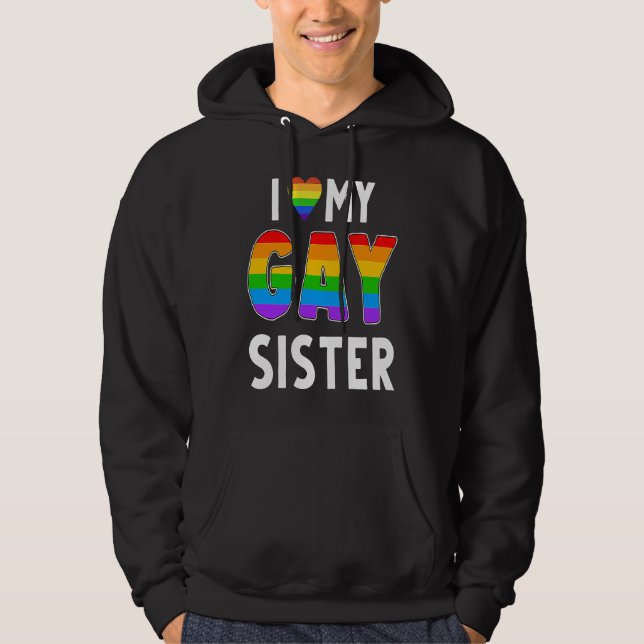 Moletom Gay Sister LGBT Rainbow Pride Lesbian Transgender  (Frente)