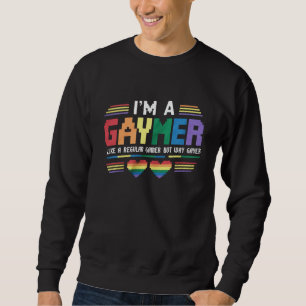 Moletom Gaymer como um jogador regular, mas um jogador mui