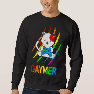 Moletom Gaymer Lgbt Cat Pride Rainbow Video Game