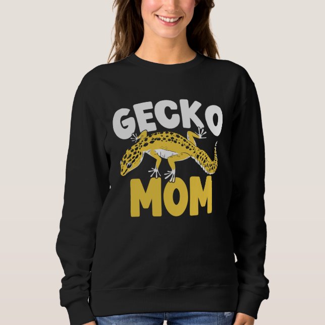 Moletom Gecko Mom Reptile Leopard Gecko  Lizard  1 (Frente)
