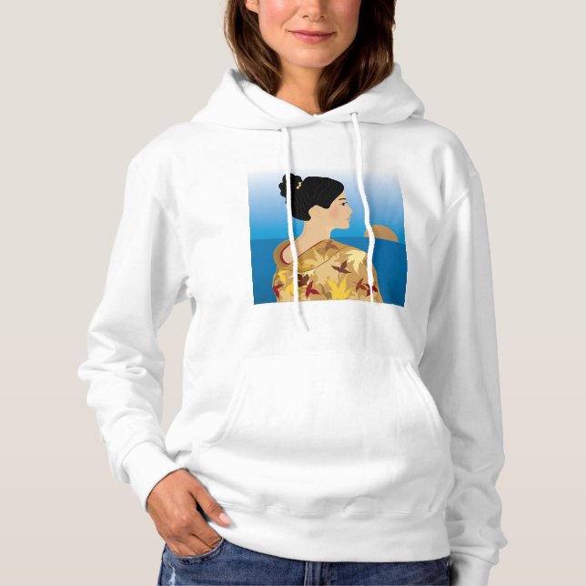 Moletom Geisha Girl Womens Hoodie (Frente)