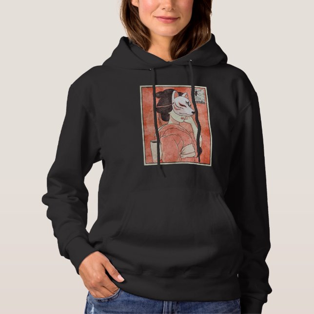 Moletom Geisha Kitsune Fox Mask Japonês (Frente)