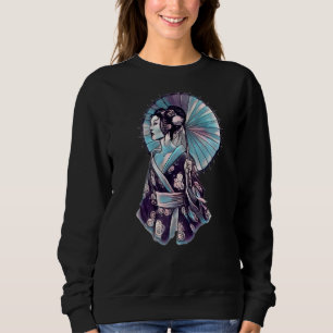 Moletom Geisha Parasol Bonito Tattoo Samurai