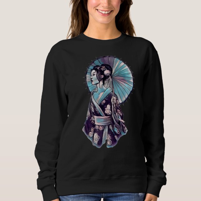 Moletom Geisha Parasol Bonito Tattoo Samurai (Frente)