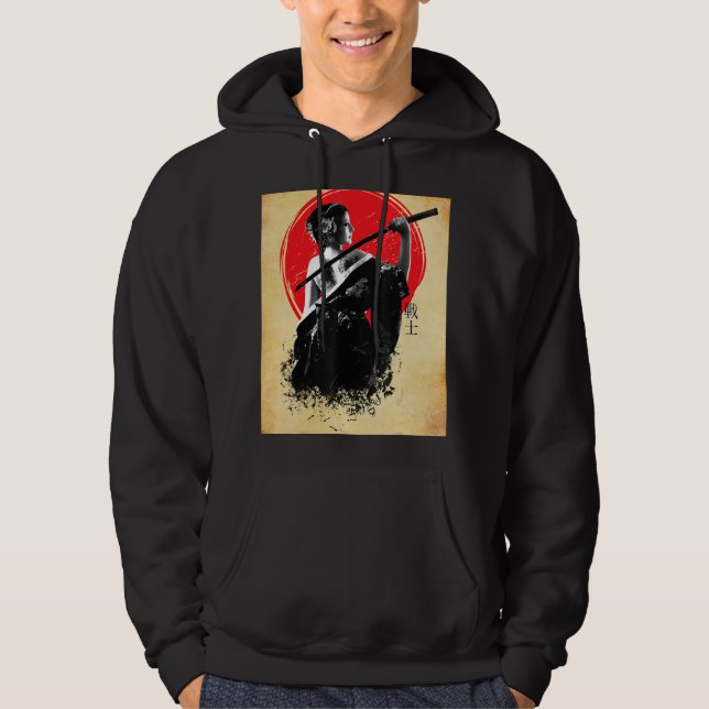 Moletom Geisha Samurai Warrior com Espada - Aesthet Japonê (Frente)