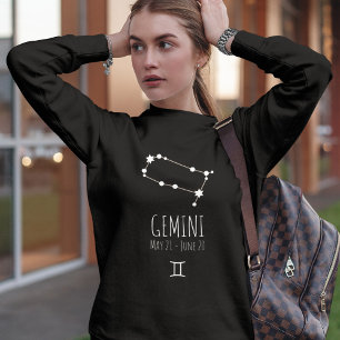 Moletom Gemini   Constelação Zodiac Personalizada