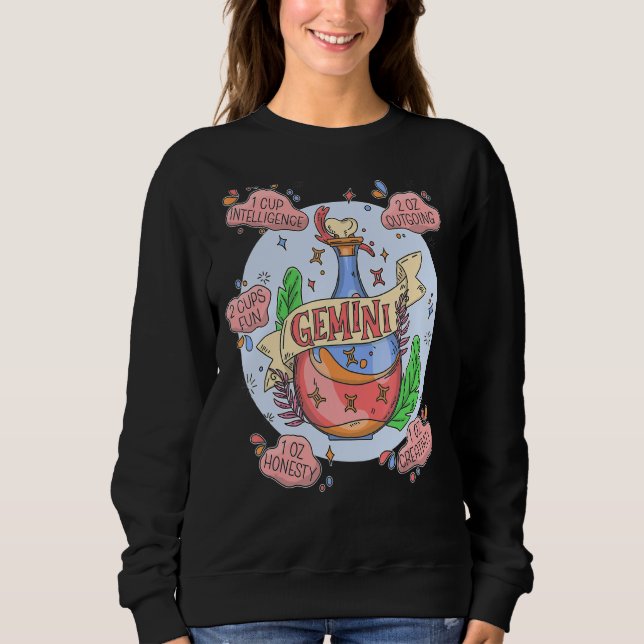Moletom Gemini Potion With Ingredients Magical Astrology (Frente)