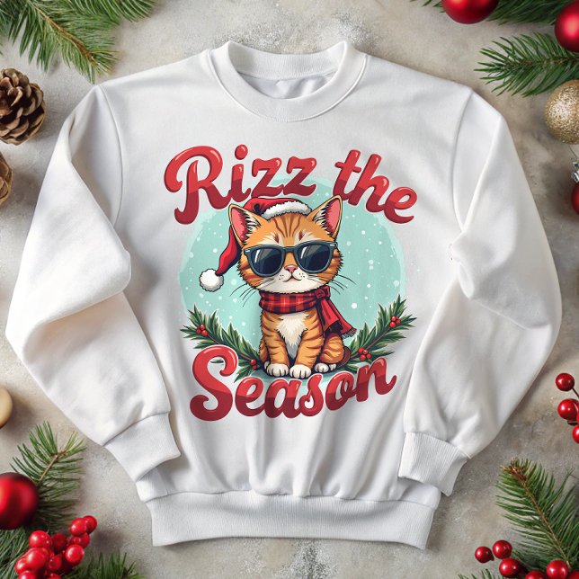 Moletom Gen Z Rizz a temporada Engraçado Natal Papai Noel (Criador carregado)