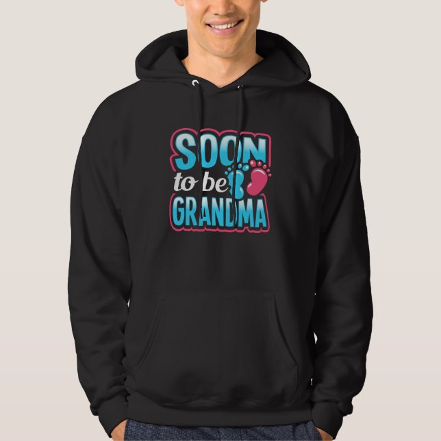 Moletom Gender Reveal Soon To Be Grandma Pregnancy Announc (Frente)