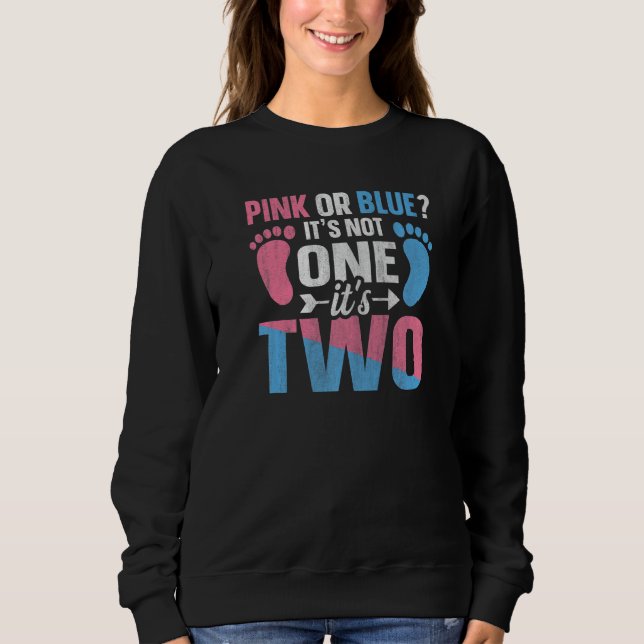 Moletom Gender Reveal Twins Quote for a Gender Reveal Mom  (Frente)