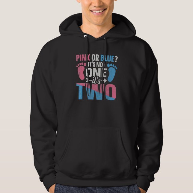 Moletom Gender Reveal Twins Quote for a Gender Reveal Mom  (Frente)