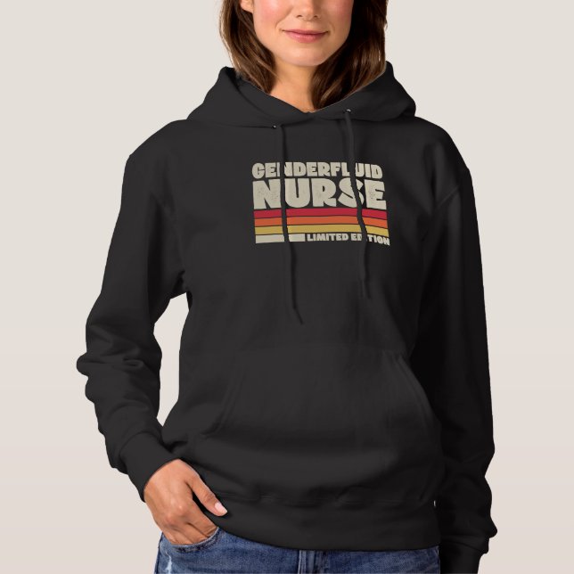 Moletom Genderfluid Nurse  Retro Vintage Style (Frente)