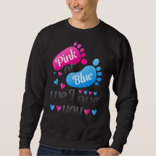 Moletom Gênero Revela Rosa Ou Azul Nós Te Amo Branco
