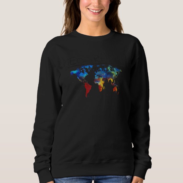 Moletom Geografia é onde está na Terra de Professores de G (Frente)