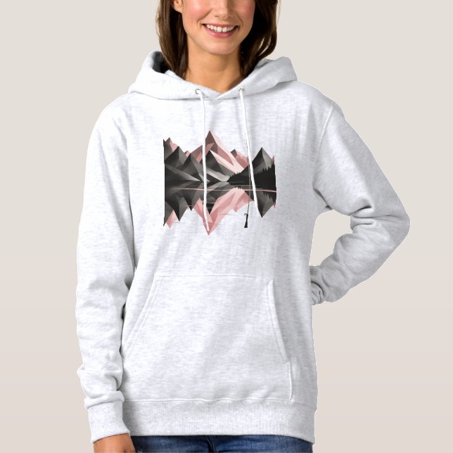 Moletom Geometric Mountain Scene – Women’s Hoodie (Frente)