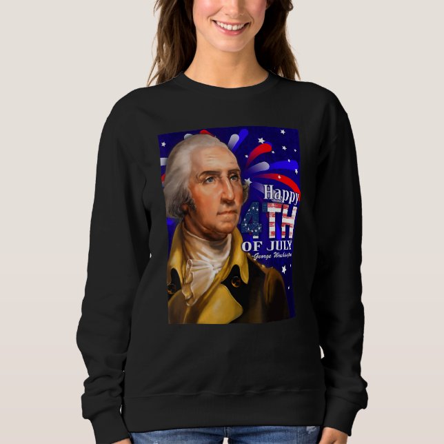 Moletom George Washington 4 de julho Design (Frente)