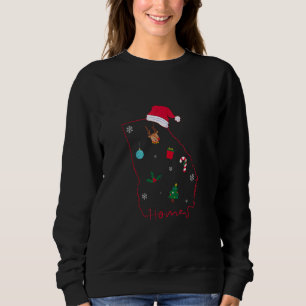 Moletom Georgia Christmas Geórgia Home Xmas Estado Geórgia