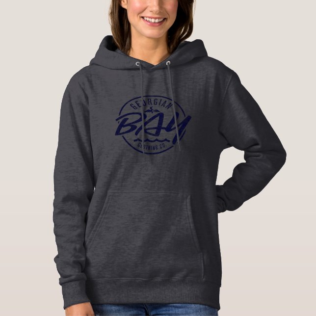 Moletom Georgian Bay Clothing Co. Hoodie, Cinza de mulhere (Frente)