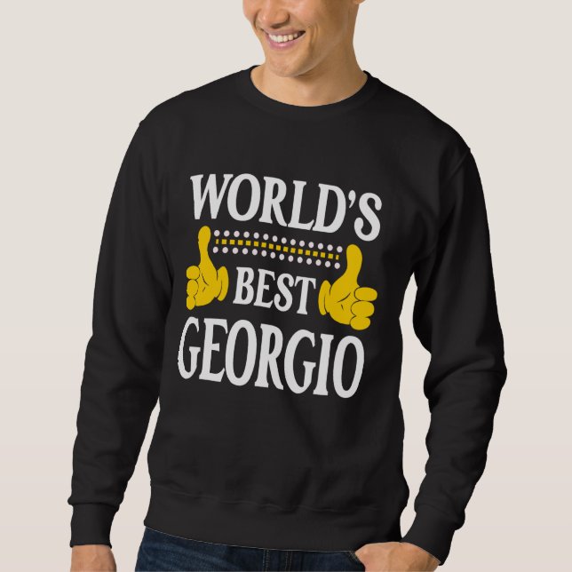 Moletom Georgio Personal Name Funny First Name World's Bes (Frente)