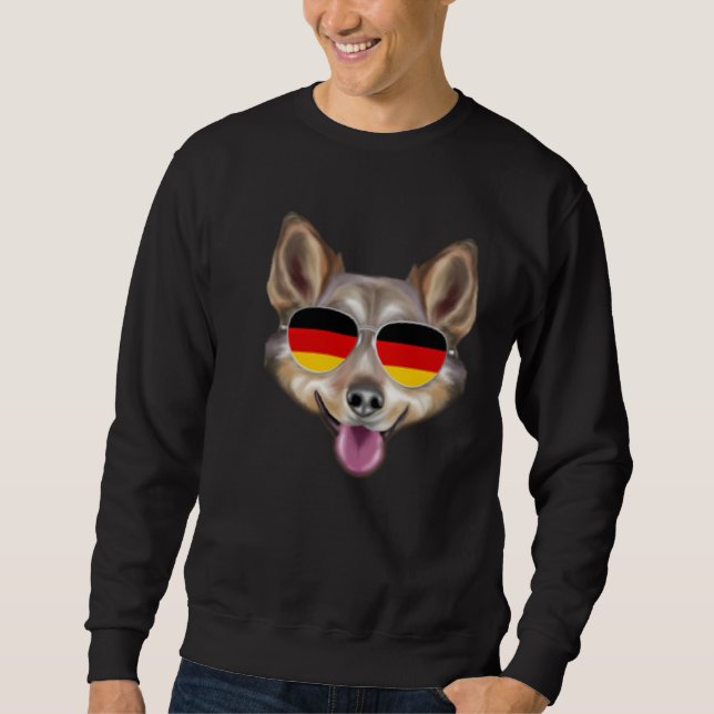 Moletom German Flag Swedish Vallhund Dog Germany Pocket (Frente)