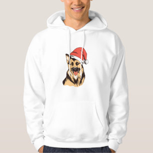 Moletom German shepherd Cachorro Papai Noel - Feliz Natal