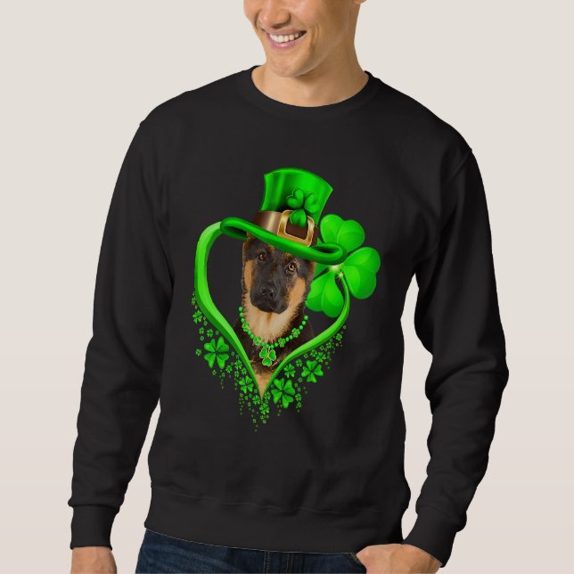 Moletom German Shepherd Dog St Patricks Day Lover Irish Sh (Frente)