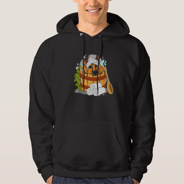 Moletom German shepherd E Bem-Estar Sauna Design (Frente)