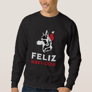 Moletom German shepherd Feliz Navi-Dog Cães Vintage Engraç