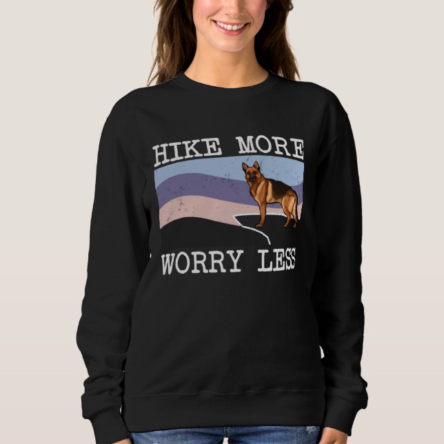 Moletom German Shepherd Hike More Worry Less Graphic Hikin (Frente)