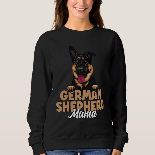 Moletom German Shepherd Mama Black and Tan German Shepherd (Frente)