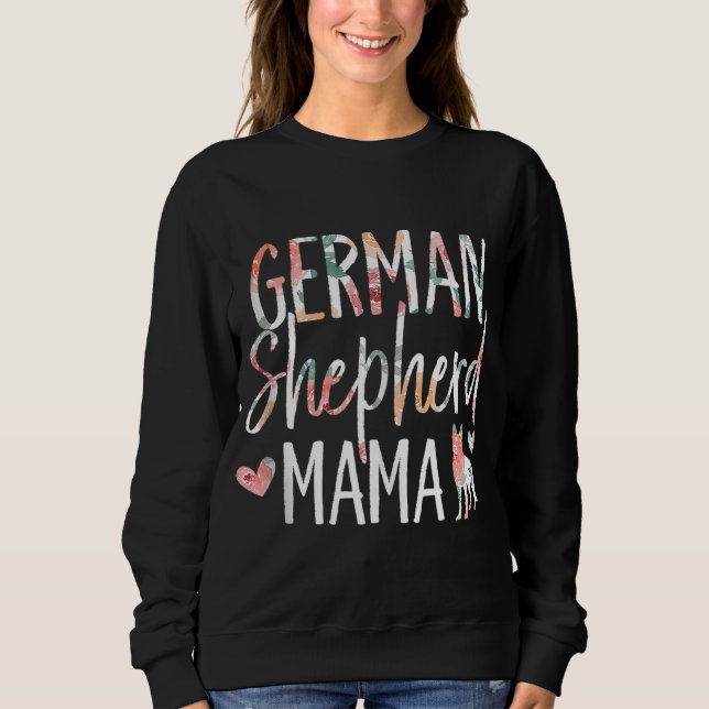 Moletom German shepherd Mama Dog Lover para o dono da mãe  (Frente)