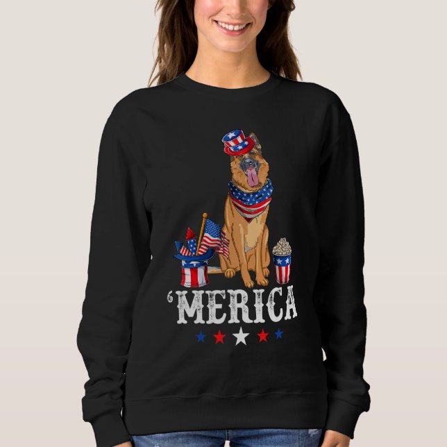 Moletom German shepherd Merica 4 De Julho Americano F (Frente)
